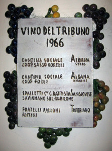 Prima targa assegnata Vino del Tribuno, Cà de Bé, Bertinoro, 1967.Prima targa assegnata Vino del Tribuno, Cà de Bé, Bertinoro, 1967.