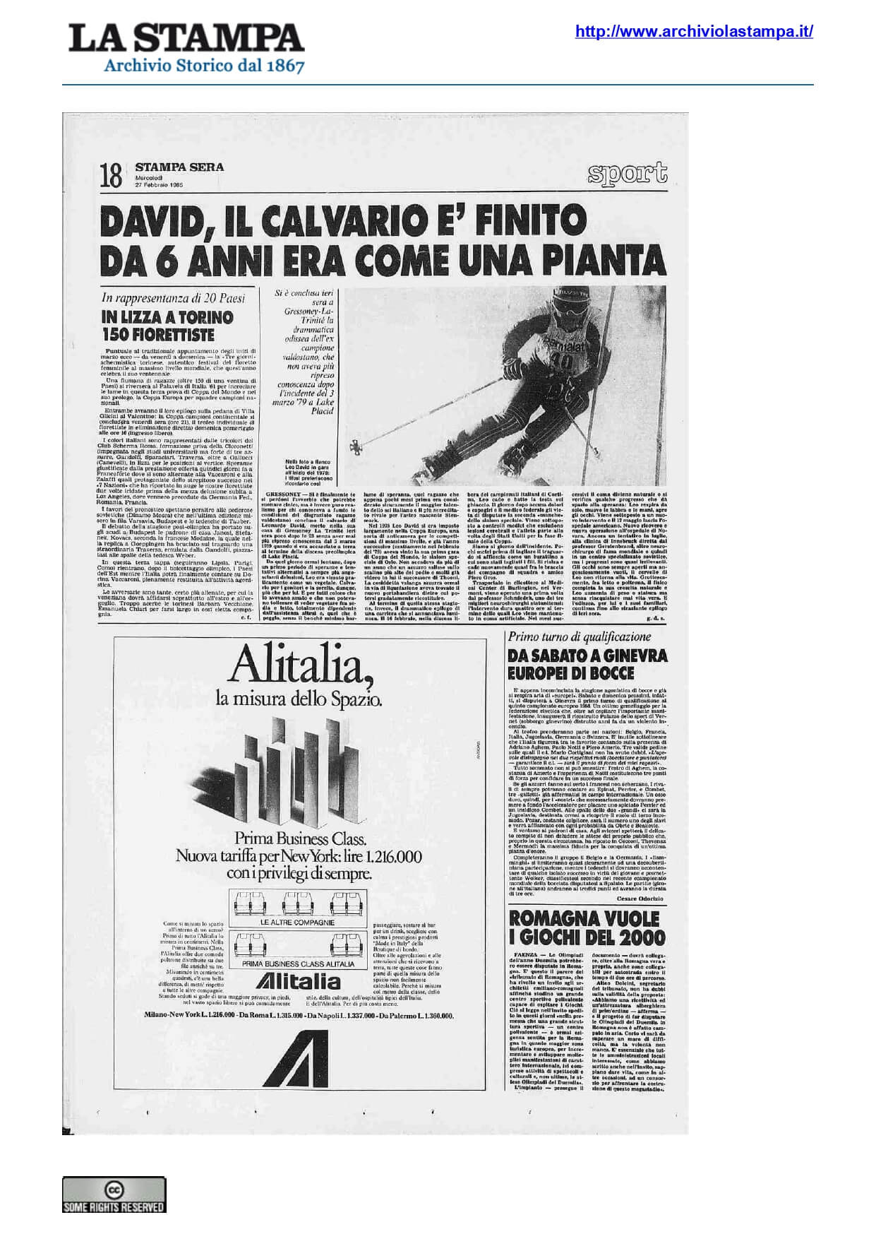 La Romagna vuole i giochi del 2000